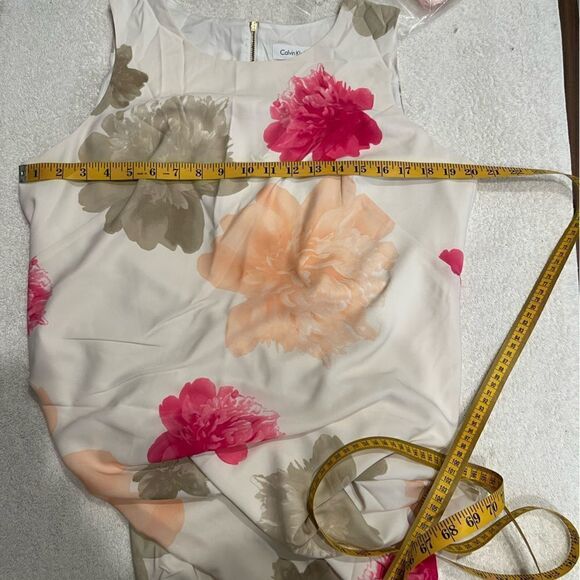 Calvin Klein Floral Sleeveless Dress.Size 14 - Picture 13 of 14